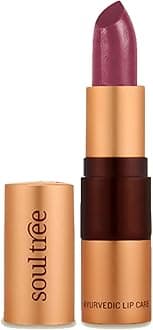 Ayurvedic Lipstick - Glistening Loam 511, 4gm | Creamy Texture | Enriched with Organic Ghee & Almond Oil | Moistured & Nourished Lips | 4gm