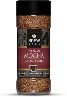 Arabian Mocha Instant Coffee | 100% Arabica | Freeze-Dried | Ideal Flavoured Coffee | No Added Sugar | Makes 30 Cups | 50 Gram | Cafe Like Coffees At Home | Coffee Powder In Fresh