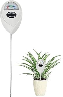 Soil Moisture Meter, Soil Moisture Monitor for House Plants, Soil Hygrometer Moisture Sensor for Indoor & Outdoor, Garden, Farm, Lawn Plant Care, No Battery Needed(White)