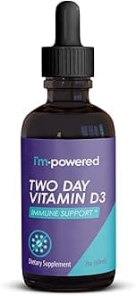 Two Day Vitamin D3-2 oz Natural Vitamin D3 Drops 50,000 IU per Serving (1 ml), Supports Immune Health, Suspended in MCT Oil for Better Absorption