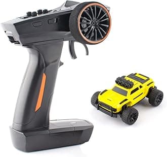 - 1:76 Turbo Racing Scale RC Sport Car, Table Racing Remote Control Mini Model Car Full Proportional RTR Kit Toys (Monster Truck Yellow)
