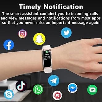 Fitness Tracker with 24/7 Heart Rate Sleep Blood Oxygen Monitor,IP68 Waterproof Smart Watch,1.10''AMOLED Touch Color Screen,Step Counter Health Activity Trackers for Women Men (White)