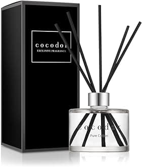 COCODOR Signature Reed Diffuser Set/Pure Cotton / 6.7oz /1 Pack/Home Fragrance Diffuser, Oil Scent Diffuser for Bathroom Shelf Decor