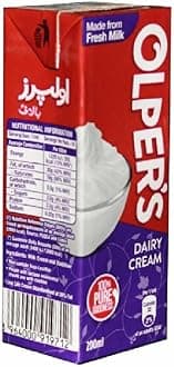 Olper's Dairy Cream 200ml (6.76Oz) | Pack of 1 | Rich & Luxurious | Whipping Cream For Desserts | Suitable For Baking, Coffee & Tea | Made with Fresh Milk