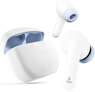 boAtAirdopes 120 TWS Earbuds with in-Ear Detection, 40 hrs Playtime Quad Mics with ENx™ Tech, ASAP™ Charge, IWP™ Tech, Beast™ Mode with 65 ms Low Latency, BTv5.3 & IPX4(Ivory White)