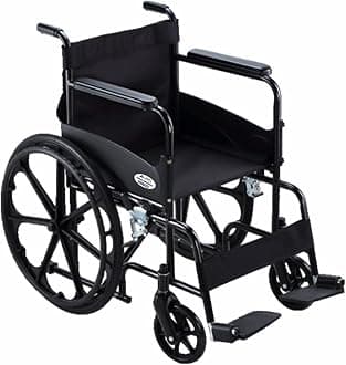 VMS Careline Foldable Wheelchair - Lightweight, Durable, and Comfortable Mobility Solution for Adults and Seniors (Select Plus)