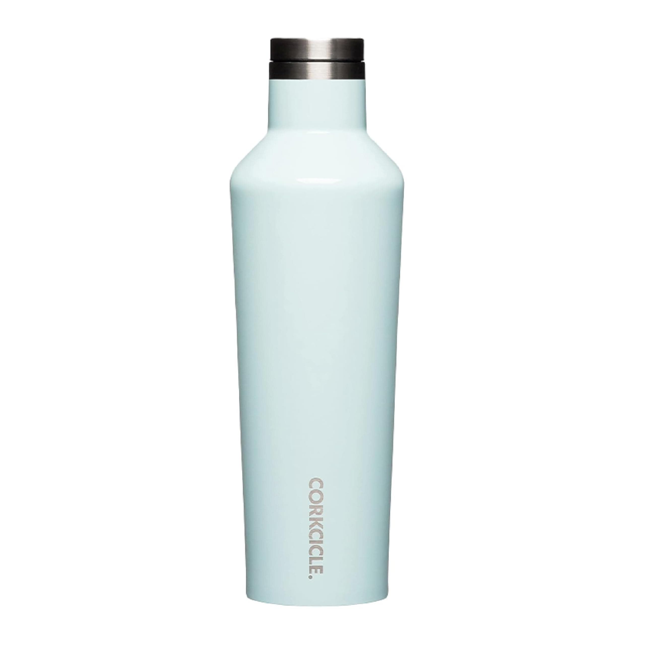 Classic Canteen Insulated Water Bottle - Stainless Steel Reusable Tumbler - Triple Insulated - Keeps Drinks Cold 25 Hours or Hot 12 Hours - Cupholder Friendly - Gloss Powder Blue - 25 oz
