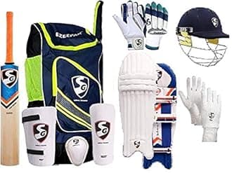 Sports Team Cricket Kit Combo Kit for Men's Senior Cricket Kit with Kashmir Willow RSD Spark Cricket Bat Complete Batting & Keeping Accessories