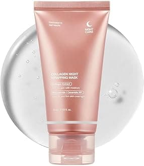Bio-Collagen Overnight Face Mask | Korean Glass Skin Hydrogel Mask for Deep Hydration, Pigmentation, Anti-Aging & Pore Minimizing | Hyaluronic Acid, Niacinamide, Vitamin E & Centella (75 ML)