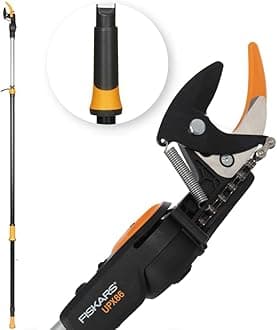 PowerGear X Telescopic Tree Pruner UPX86, Non-stick Coated, Steel Blade/Aluminium Handle, Length 2.4 - 4 m, Black/Orange, 1023624