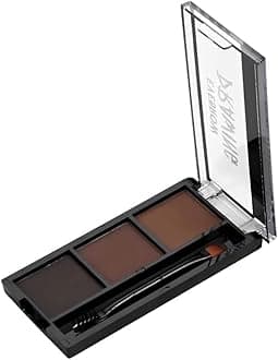 Eyebrow Drawing Palette 3 Shades With 1 Brush, Ultimate Brow Kit to Shape, Define and Fill the Eyebrows,Waterproof Non-Transfer Smudgeproof Eyebrow Palette, (Dark Brown,Light Brown,Brown)