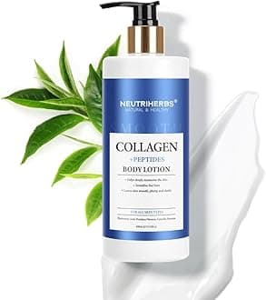 Neutriherbs Collagen Body Cream, Dry Skin Body Moisturising Lotion-Firming Collagen Lotion, Hyaluronic Acid & Peptide Moisturiser for Women Men, Non-Greasy CollagenCream for Smoothing & Hydrating