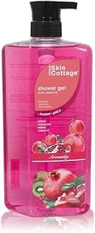 Premium Fruity Essence Body Wash & Shower Gel 1000ml – Moisturizing Vitamin E Enriched Formula, Gently Cleanses & Restores Skin, Cottage-Inspired Bath Wash with Calming Fragrance for Smooth Skin