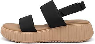 Rihero Women's Comfortable Walking Sandals Casual Summer Outdoor Open Toe Low Flatform Platform Wedge Sandals