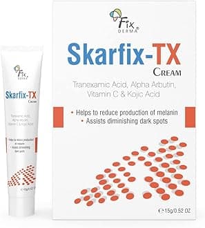 Fixderma Tranexamic Acid + 2% Kojic Acid + 1% Arbutin SKARFIX -TX Face Cream | Pigmentation Removal Cream | Kojic Acid | Uneven Skin Tone - 15 gm (Pack of 1)