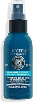 L'OCCITANE Purifying Freshness Dry Shampoo Mist: Aerosol Free, Absorbs Excess Sebum, Refreshes Hair Without Heaviness or Chalky Residue