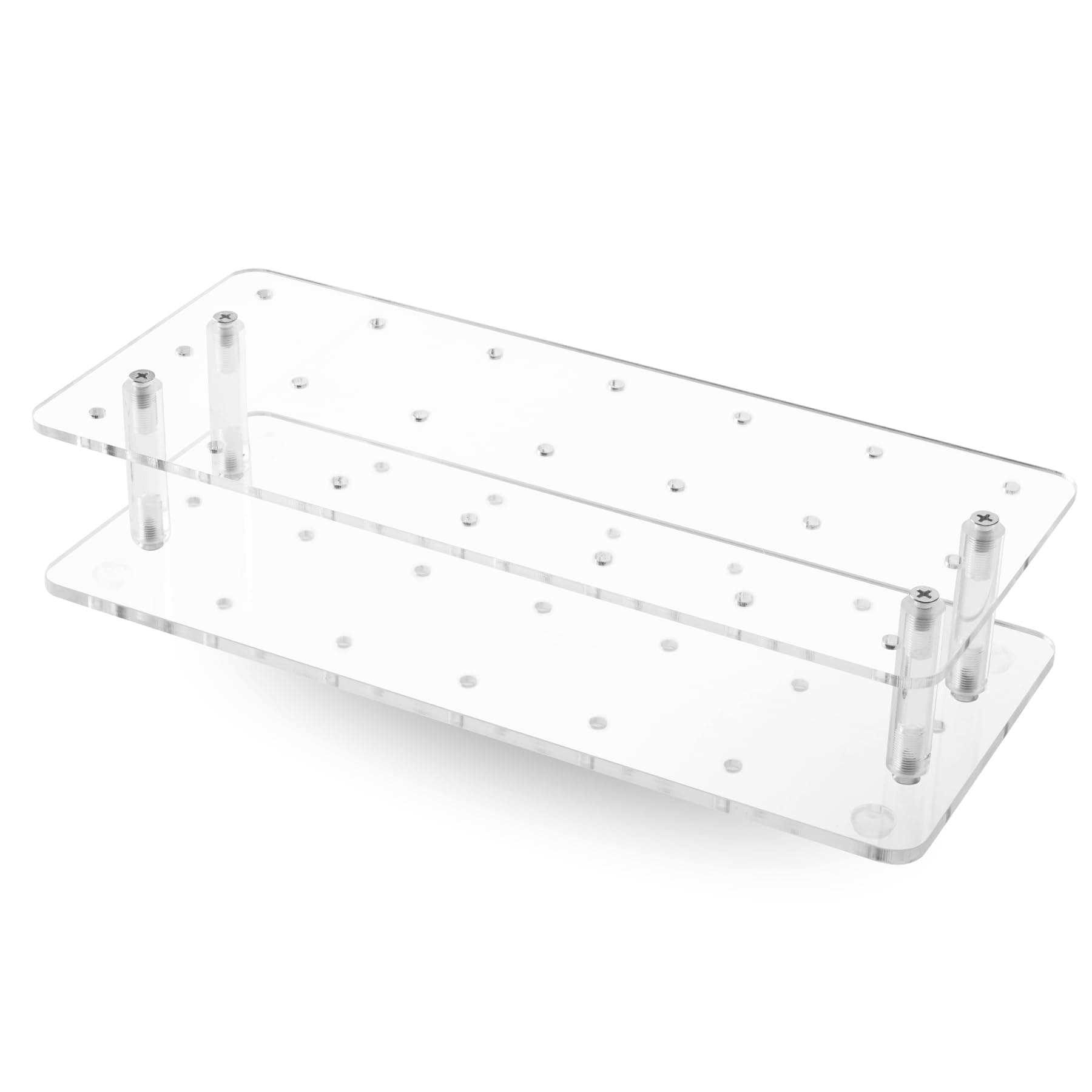 Goabroa Cake Pop Stand, 21 Holes Clear Acrylic Cakepops Display Stand, Transparent Cake pop Holder for Cake pop Sticks Under 0.2 inch (5mm) Diameter