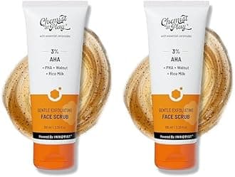 Chemist At Play Gentle Exfoliating Face Scrub with Mandelic Acid & Walnuts | Removes Dead Skin & Blackheads | Detans |Gives Instant Glow| Face Scrub for Women & Men | 100ml (Pack of 2)