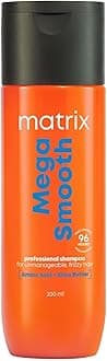 - Matrix Mega Smooth Professional Shampoo with Shea Butter & Amino Acids, for Frizzy Hair | Max Smoothness for 4 Days | | Used by 1 Lakh Hairstylists*| For All Hair Types | Paraben Free, 200ml