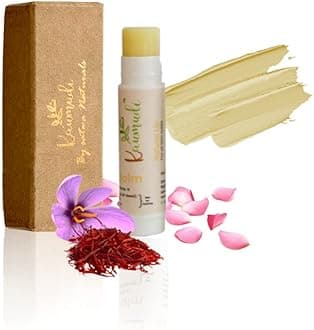 Kaumudi Handmade & 100% Natural 3 In 1 Lip Balm (Lip Tint, Cheek Tint, Eye Shadow) Made With Rose & Saffron Essential Oil, Best For Dry, Damaged & Chapped Lips, Hydrates & Moisturizes (Natural Lip)