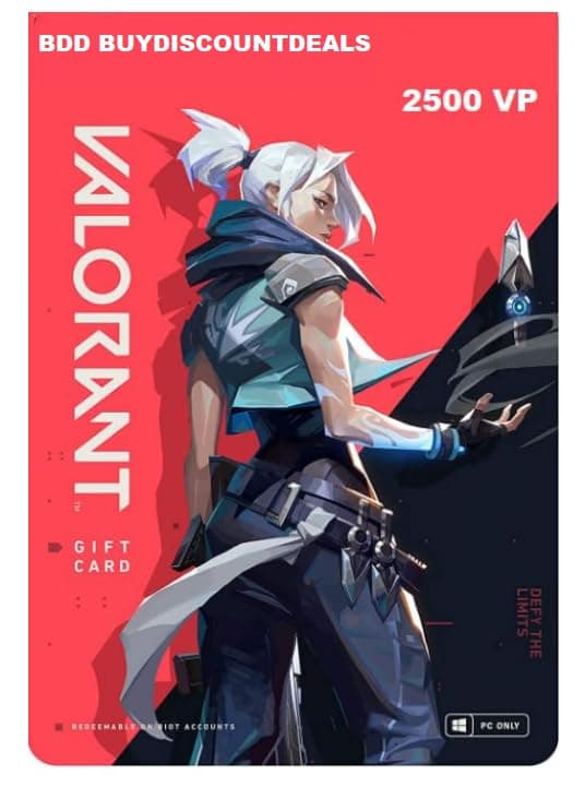 Valorant Gift Card Code 2500 VP Valorant Points (PC Code Only)