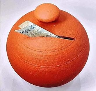 Mitti Ki Gullak/Clay Gullak Large Coin Bank (Gift For Kids) Coin Bank (Brown), Classic