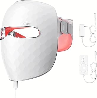 ReGlow LED Face Mask, Red Light Therapy Mask, Wrinkle Reduction, 4 Modes with Red, Blue, Yellow & Infrared Lights for Brightening & Acne Treatment, Eye-Protection, Skin Care Gifts