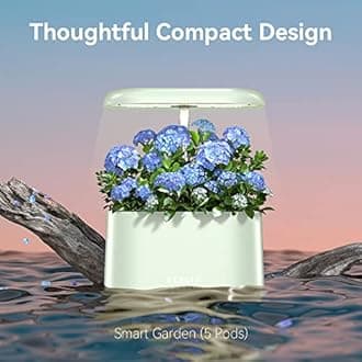 inbloom Hydroponics Growing System, Upgrade Indoor Garden 3.0 with 5 Pods with More 20% Red Grow Light, Indoor Herb Garden 2.5L Water Tank Compact for Kitchen Home Windowsill Table, Green