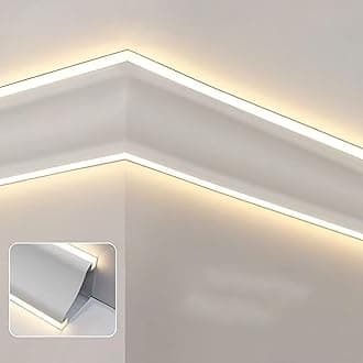 Crown Molding Led Indirect Lighting, Baseboard Led Strip Diffuser for Wall Corner or Ceiling, Surface Mounted Crown Moulding Without Led Strip(11m/36)