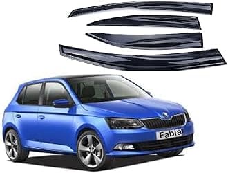 Car Rain Wind Door Visor/Side Window Deflector/Unbreakable/Rain Guard/Wind Guard Accessories Compatible for (Skoda Fabia)