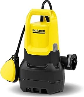 Kärcher SP 9.500 Dirt Submersible Pump, Flow Rate: 9,500 l/h, Depth of Immersion: max. 7m, for Dirty Water with Particles up to 20mm in Diameter, Residual Water Height: 25mm, Pressure: 0.6 bar