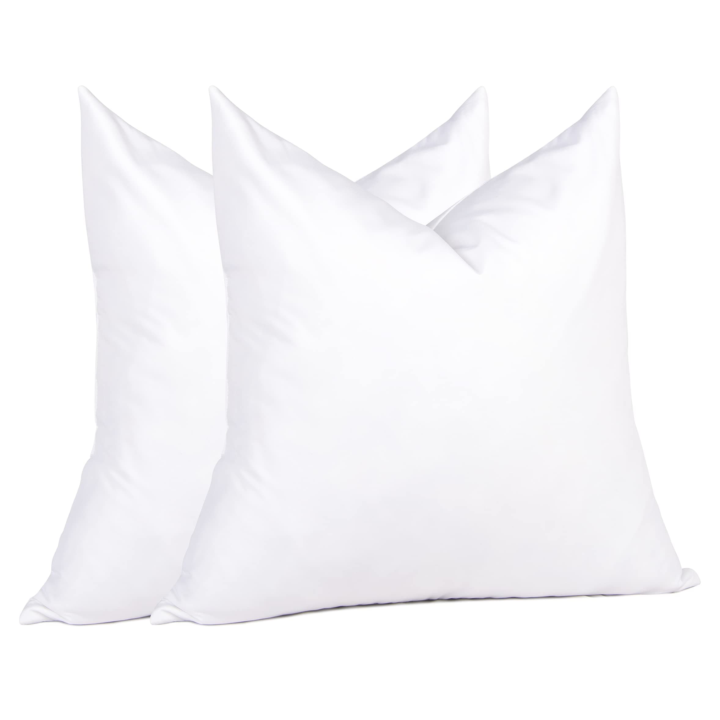 puredown Down Feather Pillows, Inserts 100% Cotton Shell,Pack of 2, 20" x 20"
