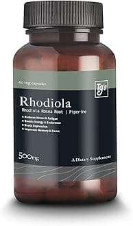 Tg's Rhodiola Capsule - Stress Support/Rhodiola Rosea Extract/Enriched with Piperine/New age Ayurveda - 60 Capsule 60 Count (Pack of 1)