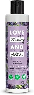 Love Beauty & Planet Argan Oil and Lavender Sulfate Free Smooth and Serene Shampoo|| No Parabens|| No Dyes|| 200ml