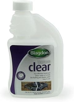 Blagdon Feature Clear, Fast Acting, Effective Treatment, Cleans Cloudy Water and Smelly Bio-Fouling, Removes Sludge & Algae, 250ml, Treats 625 Litres