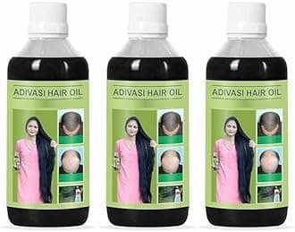 Original Adivasi Hair Oil 100 * 3 ML Ayurvedic Adivasi Hair Oil With Extract Onion, Rosemary, Castor, Amla, Almond, Coconut, Brahmi & Bhringraj Oil 100 ml Each (PACK OF - 3)