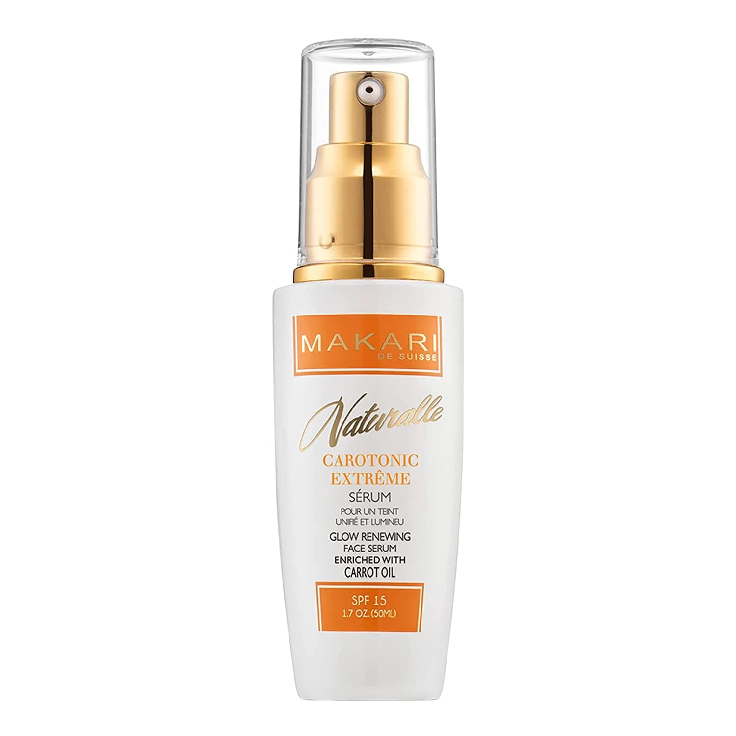 Makari Naturalle Carotonic Extreme Brightening Serum SPF15 (1.7 oz) | Helps Improve the Look of Blemishes & Uneven Areas | Brightening & Smoothing Formula with Antioxidant Support