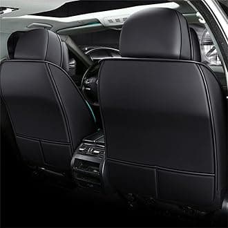 Luxury 5-Seat Car Seat Covers Fit for Passport Full Set Cushion Leather Front Rear Seat Protectors Non-Slip Waterproof Durable Vehicle Seat Covers with Headrest(Black Green)