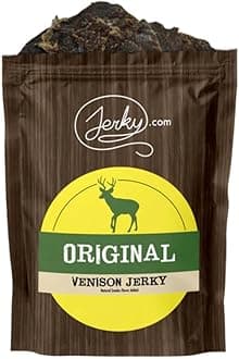 Jerky.com's Exotic Original Venison Jerky - Wild Game Meat Snacks, Exotic Snacks, High-Protein, All-Natural, No Added Preservatives - Healthy Snacks for Adults - 1.75 oz. (Pack of 1)