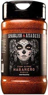 Spanglish Asadero 4.8oz Fiery Citrus Habanero Spice | Mexican Seasoning for Steak, Chicken, Pork, Lamb, and Elote | Low Sodium BBQ Rub and Marinade for Smoking or Grilling Meat