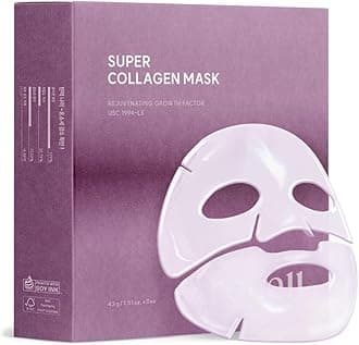 AROCELL Super Collagen Overnight Hydrogel Mask with Retinol & Stem Cell | Firming, Lifting, Plumping, Long-Lasting Glow | Korean Glass Skin Care | 43g x 8 |