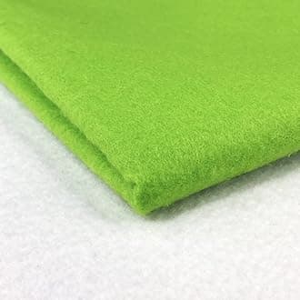 Acrylic Felt Fabric by The Metre - 60" (150cm) Extra Wide, 1mm Thick - Continuous Length Soft Crafting for Sewing, Applique, Decorations & Upholstery - Discount Fabrics LTD(Lime,5)