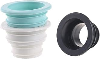 - KPNG Drain Pipe Seal Hose Silicone Plug, Silicone Sealing Plug Kitchen Pipe Deodorant Sewer Seal Ring Washing Machine Drain Multipurpose Pipe Connector For Floor Drain Basin Bathroom Kitchen Sink Laundry Room (2,White)