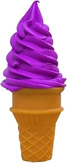1 Pcs Simulated Ice Cream Artificial Lifelike Ice Cream Fake Ice Cream Food Model for Home Kitchen Cabinet Desk Shops Party Decor Sample Display Photography Props (Purple)