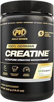 PVL Creapure Creatine – 100% Pure German Creatine Monohydrate Powder-Pharmaceutical Grade Muscle Building Supplement for Strength Training, Pre Workout & Post Workout Protein Support–410g 82 Servings