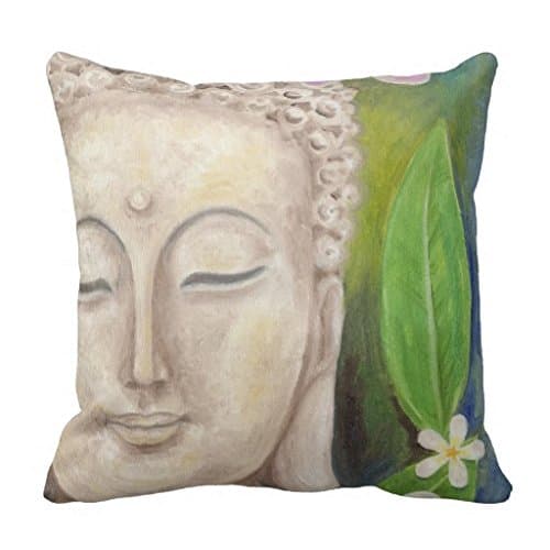 Buddha Face Throw Pillow Case