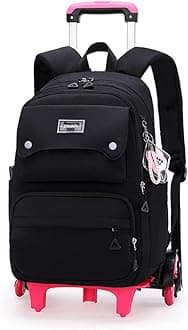 ETAISHOWRolling Backpack for Girls Wheeled Backpack Trolley Bag Roller Bookbag with Wheels for Elementary School