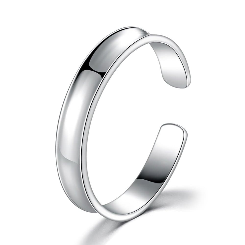 GUIJI Solid Bangle Bracelet 999 Sterling Silver Open Bangle with Gift Box for Women Girls 28.1g