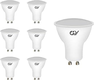 GY GU10 LED Bulb 6W Warm White 3000K Light Bulbs, 450 Lumen Replaces 60W, 120° Beam Angle Reflector Non Dimmable,6 PCS [Energy Class F]