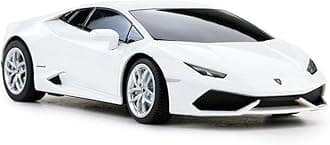RASTAR Lamborghini Huracan Toy Car, 1/24 Lamborghini Huracan LP610-4 RC Model Car White, Dad Gifts for Father's Day